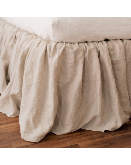 bed skirts  Linen Ruffled Bed Skirt - Base Valance