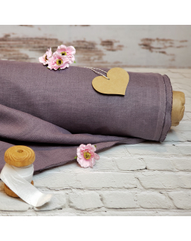 linen fabrics -  Soft Lilac Grey Linen Fabric 57 " Wide