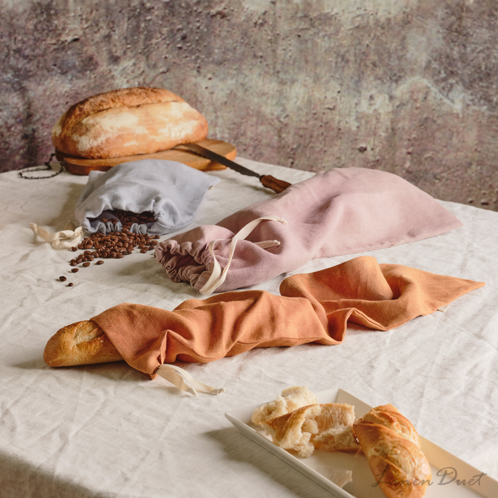 Linen Bread Bags, Eco-friendly Storage