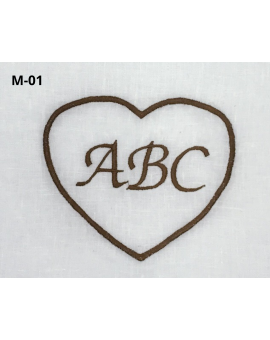 Custom Large Embroidered Monogram on Pillowcases, Clothes, House Textiles