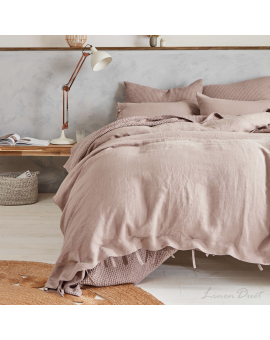 Linen Bedding  Linen Bedding Set, Linen Duvet Cover and 2 Linen Pillow Cases with Tie Closure