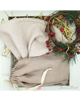 Gifts  Gift Set - Bread Bag & Kitchen Towel - Linen Bread Bag - Linen Towel