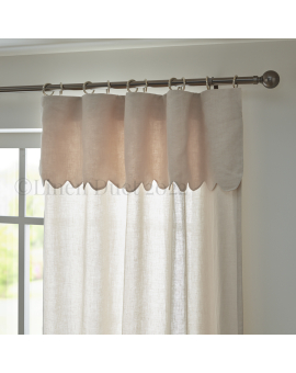 Semi-sheer linen curtains  Linen Curtains with Valance, Semi - Sheer Natural Linen Curtains