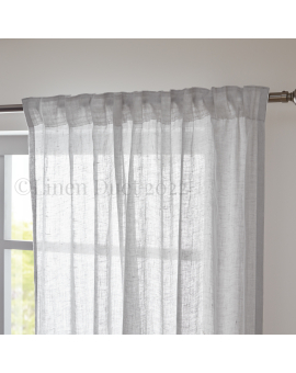 Sheer Linen Curtains  Sheer Linen Curtains with Multifunctional Heading Tape
