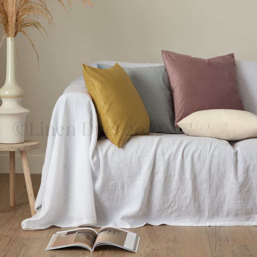 linen home décor - Decorative Pillow Covers with Zipper Closure, Throw Pillow Cover, Velvet Pillowcases