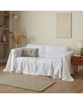 Linen Sofa Slipcover, Sofa Cover Furniture Protector, Sectional Cover Farmhouse Decor