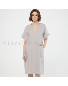 linen clothing by Linen Duet -  Linen Kimono Dress