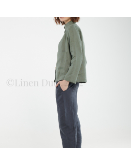 linen clothing by Linen Duet -  Loose Linen Pants, Casual Linen Pants for Women
