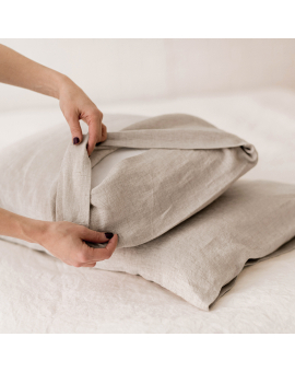 Linen Pillowcases with Envelope Closure, Set of 2 Super Soft Pillow Covers