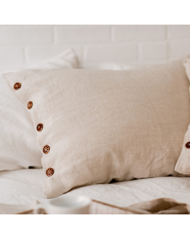 Linen pillowcases  Linen Pillowcases with Button Closure, Set of 2 Pillow Covers