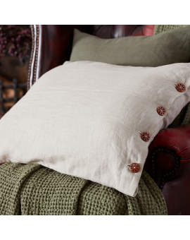 linen bedding - Stunning Linen Pillowcase with Button Closure