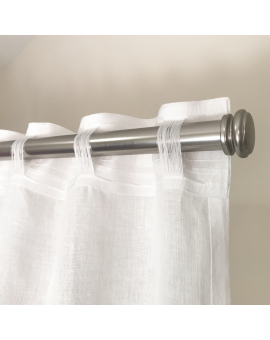 Semi-sheer linen curtains  Linen Curtains with Valance, Semi - Sheer Natural Linen Curtains