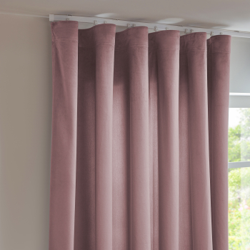 Velvet Curtains  Pink Velvet Curtains Ripple Fold | Custom Curtains