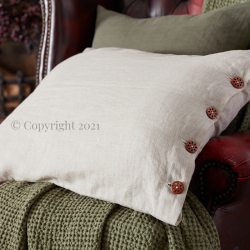 Linen pillowcases  Linen Pillowcase with Button Closure