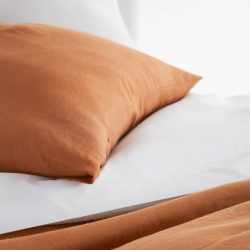 Linen pillowcases  Linen Pillow Covers with Envelope Closure, Set of 2 Cinnamon Colored Pillow Cases