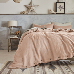bedding sets  Linen Bedding Set, Linen Duvet Cover and 2 Linen Pillow Cases with Button Closure