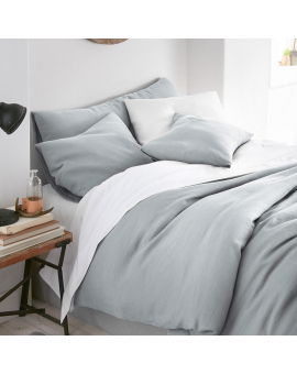 Light Gray duvet cover with buttons