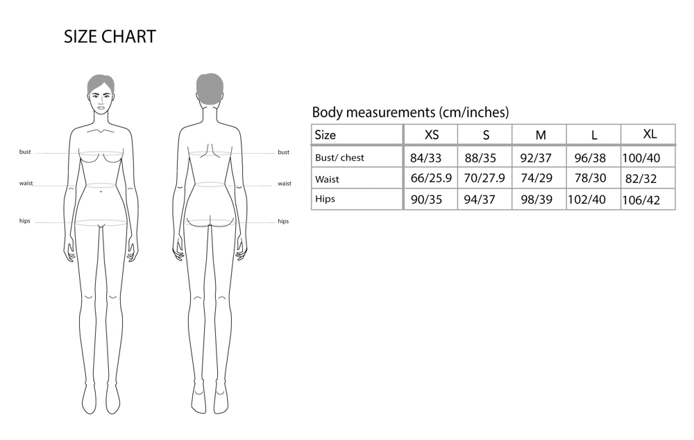linen clothes size chart
